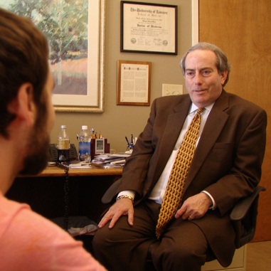 Dr. Winer and a patient